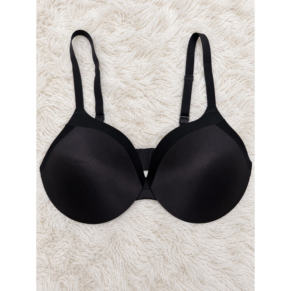 Maidenform Comfort Devotion Bra Womens 36C Black Underwire Lightly Lined T-Shirt